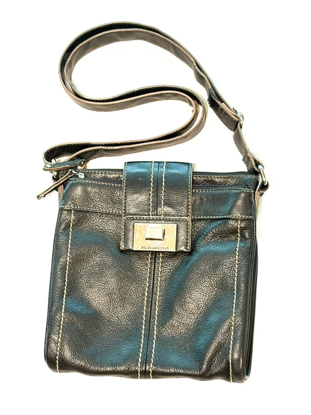 Vintage Tignanello purse black leather - Picture 2 of 13